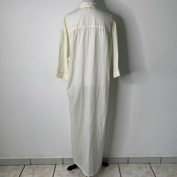 Lisa Marie Fernandez Women's Cream Yellow Polka Dot Long Sleeve Coverup Dress - Picture 10 of 13